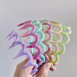 1PC/6PCS/SET non-slip wave headband with teeth Face Wash Hair band M-shaped simple bangs broken headband Marble headband