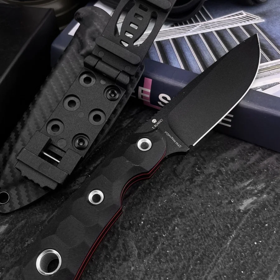 

1 шт. Черный походный нож с лезвием из стали 8Cr13Mov и рукоятью G10 с антискользящим покрытием, идеально подходит для активного отдыха, походов в джунглях, EDC-инструмент, нож для выживания в полевых условиях