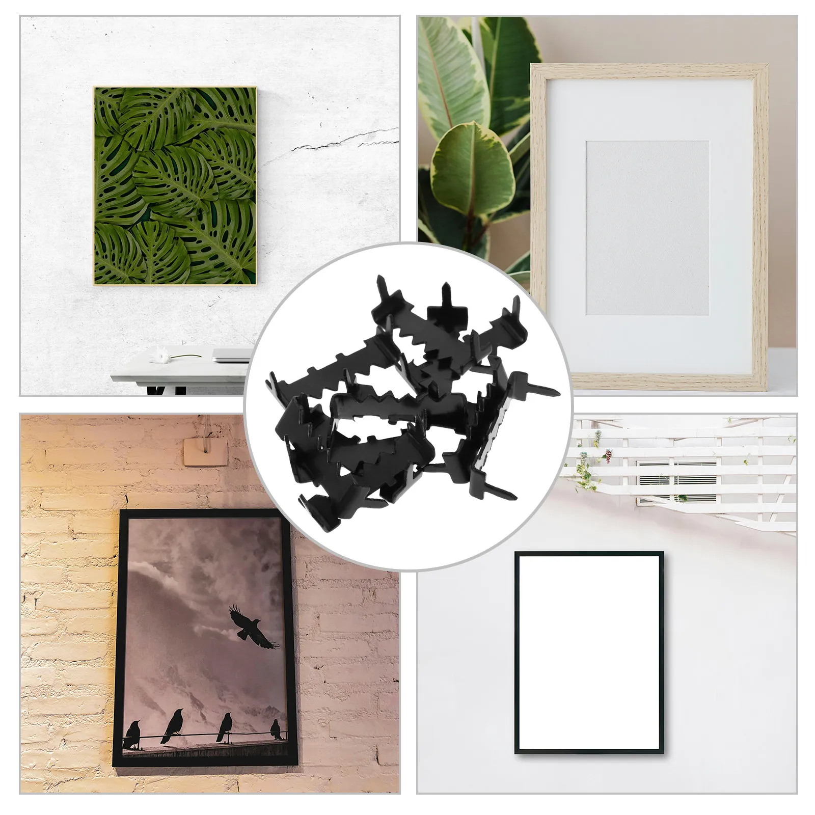 200Pcs Picture Frame Fasteners Metal Picture Hangers for Stable Wall Mounting Heavy Frames Non-Swing Design Photo Frame