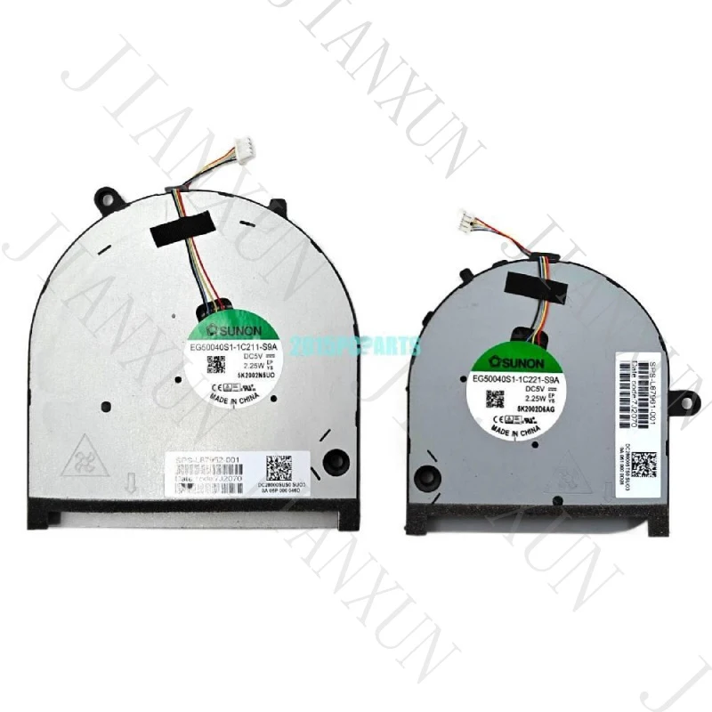 A+New CPU GPU Cooling Fan for HP Envy 17-CG 17M-CG TPN-C146 | P/N: L87962-001 L87961-001 | DC5V 4-Pin