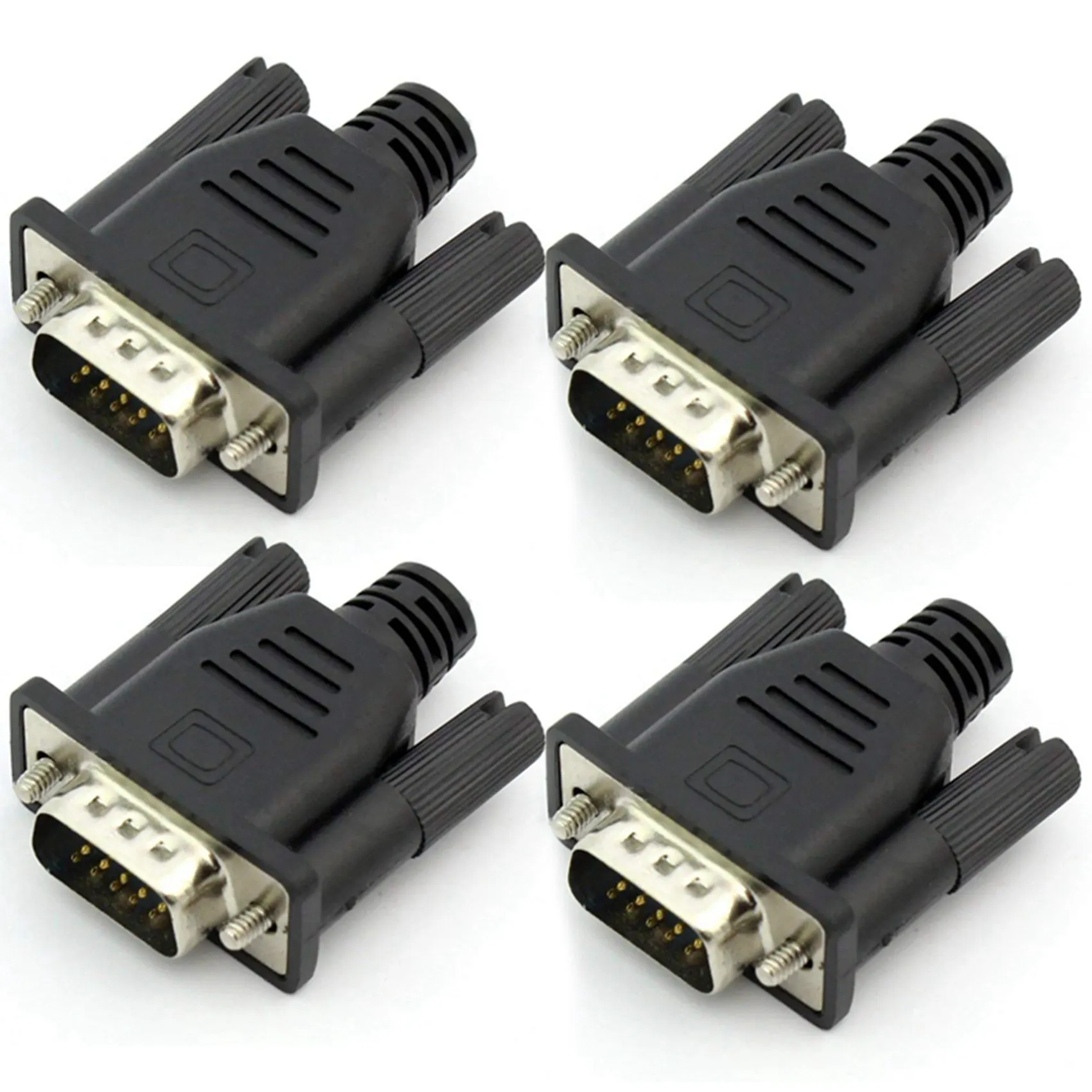 B04B-4X VGA Virtual Display Adapter Male Dummy Plug EDID Headless Ghost Emulator Lock Plate