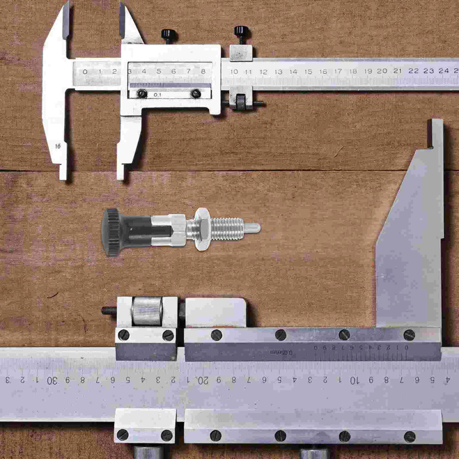 Werkzeugkoffer, Edelstahl-Kolbenstift, Ortungskolben, gerändelte Schnellspannstifte mit Griff, Feder, Schwarz