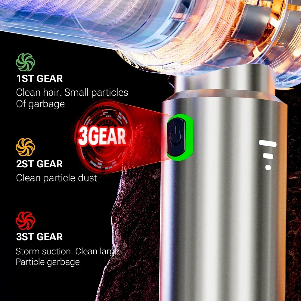 Powerful 985000Pa Wireless Cleaner 3 Gears SZUK Portable Mini Car Vacuum Cleaner Handheld Cleaner Pet Hair Cleaning Machine