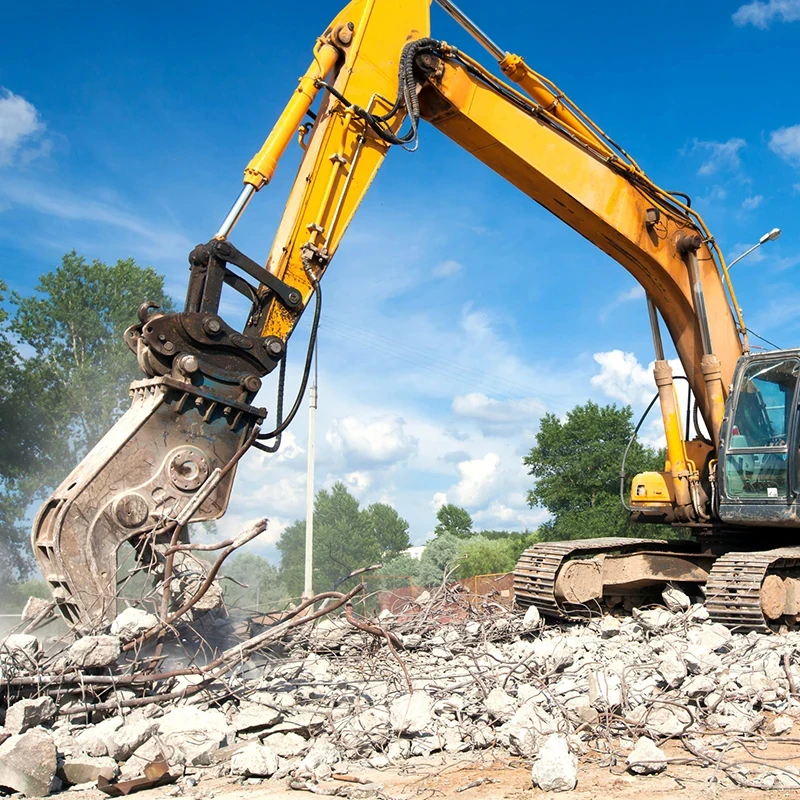 Building Demolition Crocodile Type Front Attachment Hydraulic Crushing Pliers