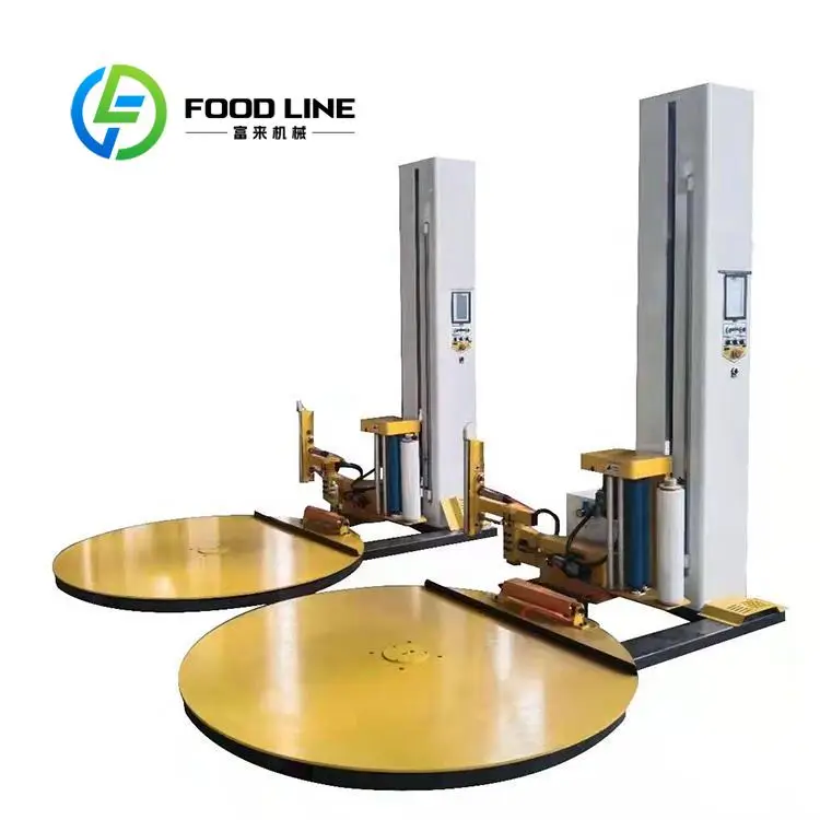 Fully Automatic Pallet Wrapping Machine with 2500mm Height Capacity & Touch Screen PLC Control