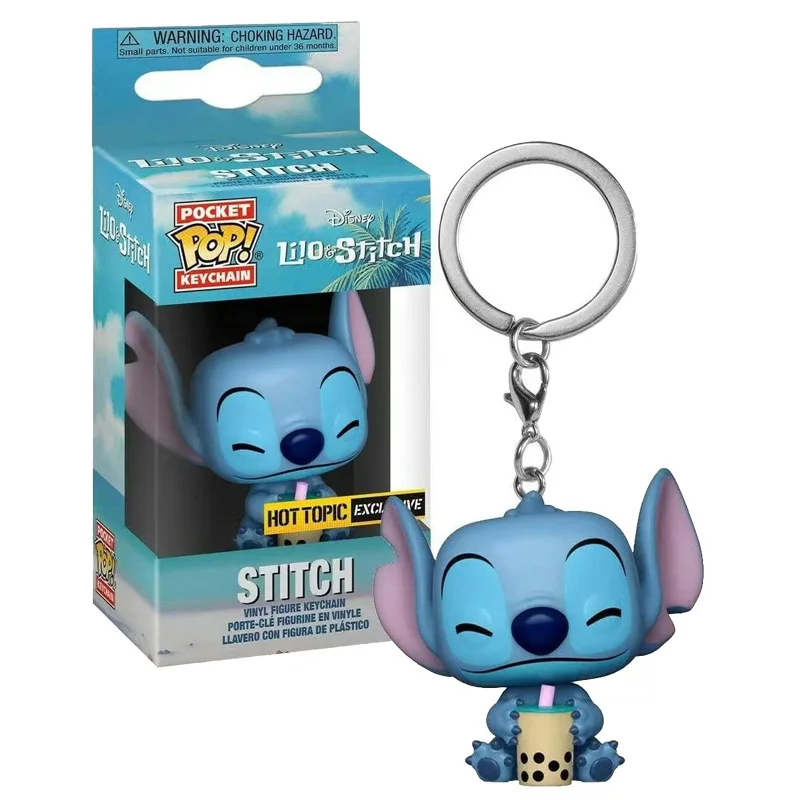 FUNKO POP Nuevo Pack de 2 Stitch y Angel, Llavero de Stitch de Verano, Figura de Vinilo Aromatizada TIKI STITCH, Juguetes de Llavero Pocket Pop