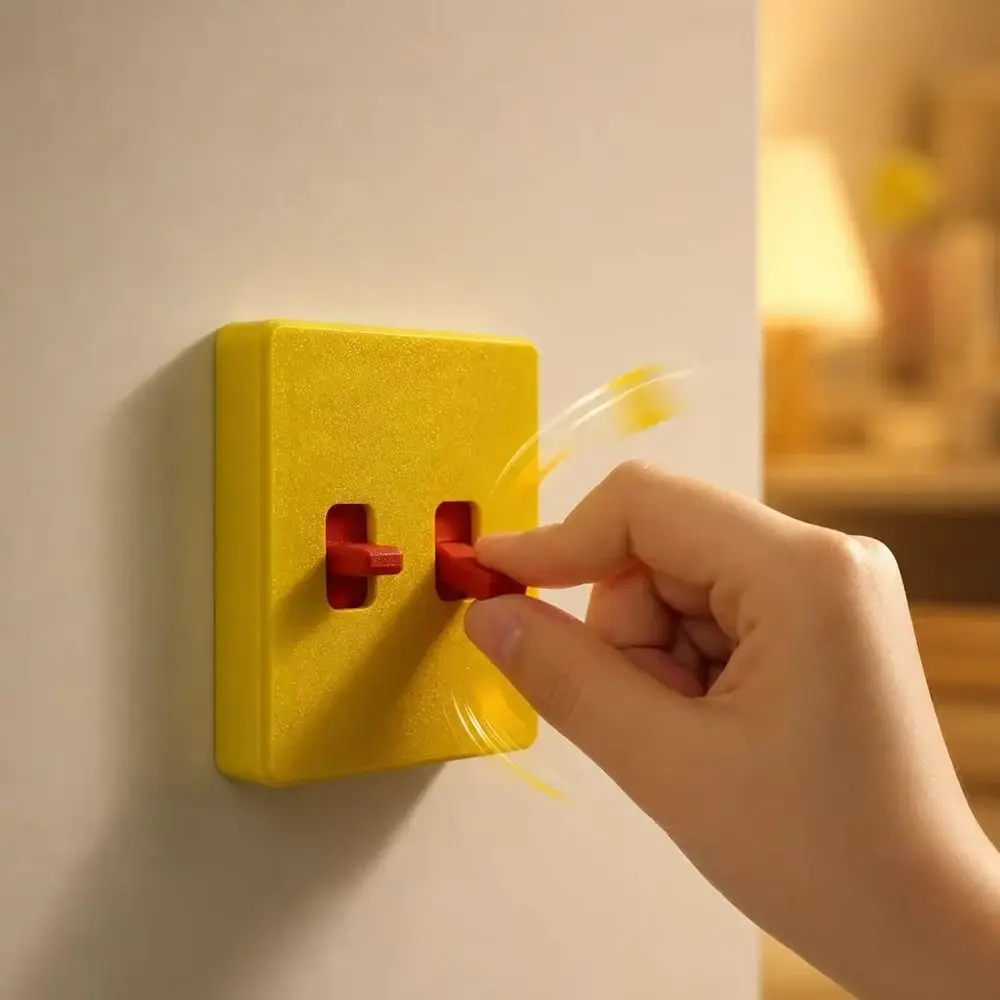 Creative Light Switch Guard Covers 3D Printed Self-Adhesive Console-shaped Switch Cover Removable Waterproof Switch Frame Cover