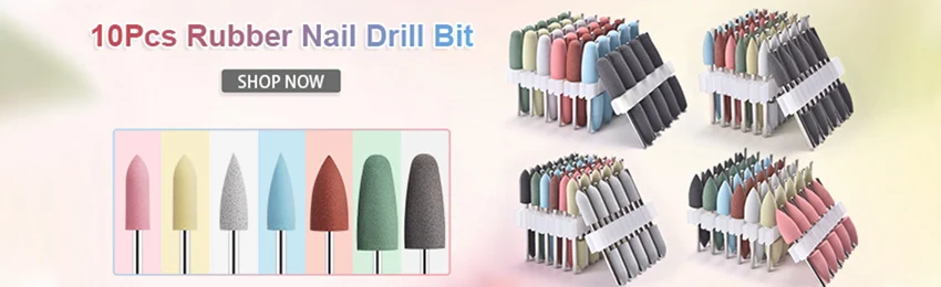 10Pcs Diamant Fräser Für Maniküre Elektrische Nagel Bohrer Bits Zubehör Pediküre Maschine Nagel Datei Gel Remover-Tool – Detail 5