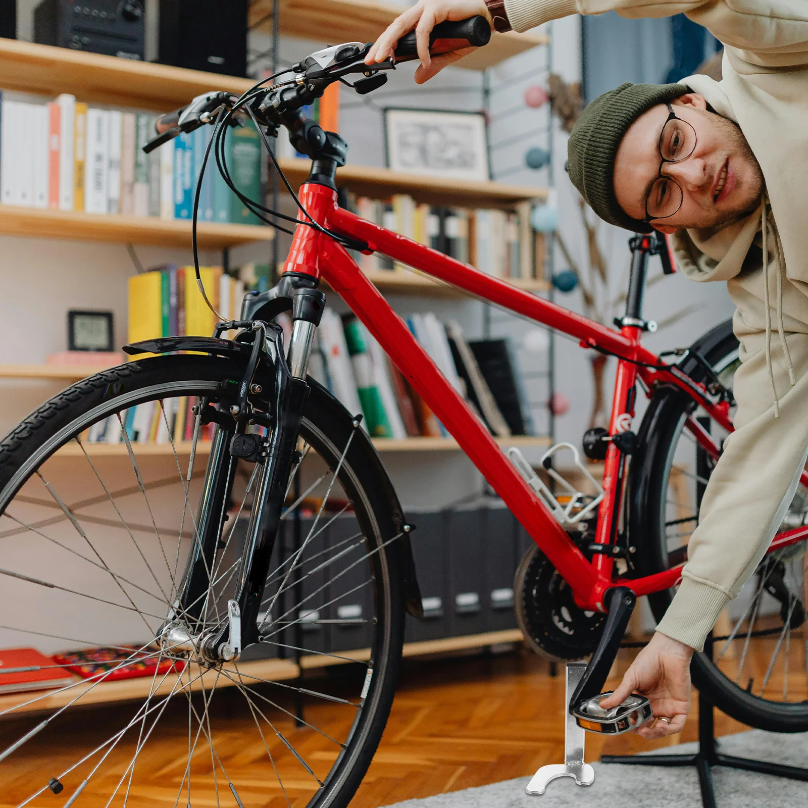 

1Pair Rear Motorcycle Stand Attachments Metal Spool Lift Adapters for Stable Support Maintenance Repair Wheel Lift Stand