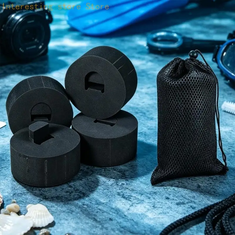 Unterwasser-Foto-Schwimmset mit 4 runden Kamera-Schwimmteilen, Aufbewahrungstasche zur Unterstützung des Gleichgewichts – Detail 7