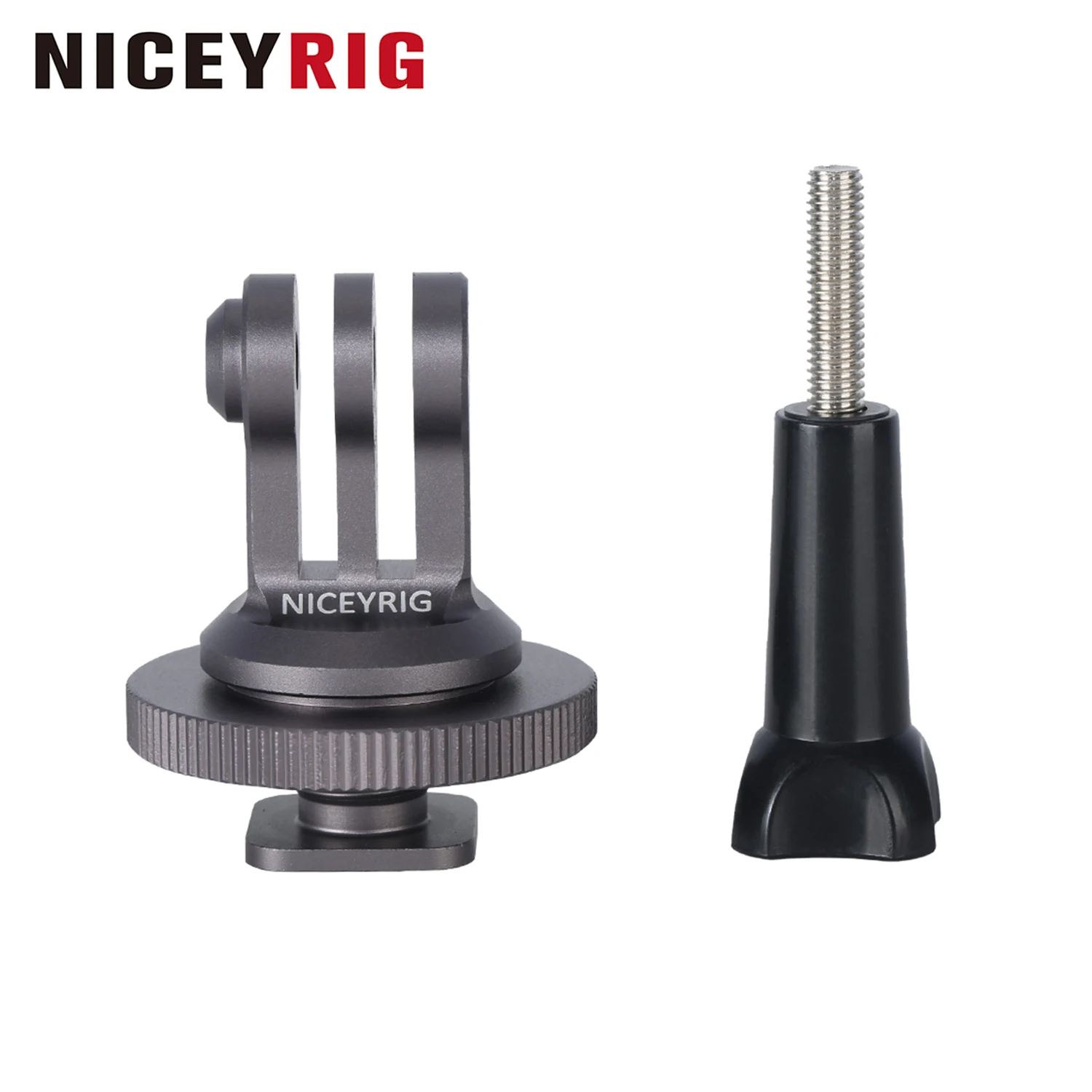 

NICEYRIG Tripod Mount Applicable for Hero 9/8/7/6 AKASO Brave 7/6/4 V50X V50 Pro DJI Osmo Action Bracket with Cold Shoe Mount
