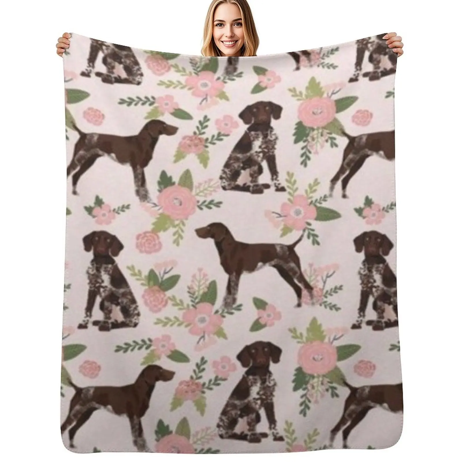 GERMAN SHORTHAIR Throw Blanket Furrys Bed Retros funny gift Plush Sofa Blankets
