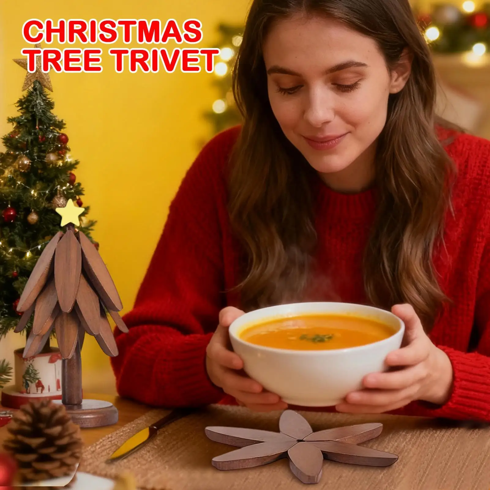 

Подставка в форме дерева, противоскользящий держатель для чайника, настольный держатель для горячей кастрюли, рождественский подставка для дома, ресторана, кастрюли, миска, стойка