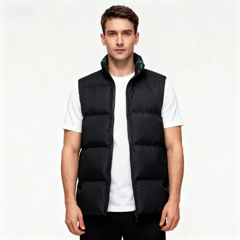 

Mens Vest Jacket Men Autumn Warm Sleeveless Jackets Zipper Cotton Padded Thicken Cold Proof Plus Size Casual Straight Waistcoat