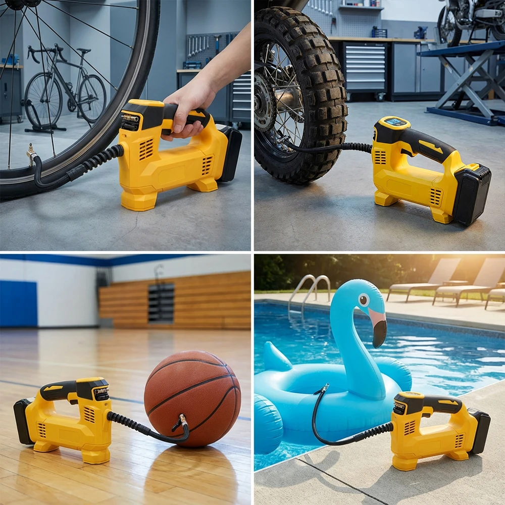 Inflador de Neumáticos Eléctrico Podofo, Compresor de Aire Portátil de 150 PSI, Bomba de Neumáticos para Automóvil con Manómetro Digital para Automóvil, Camioneta, Bomba Inflable