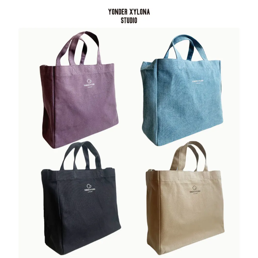 2024 New Arrival Casual Workwear Canvas Tote Bag Purple Fashion Ivy Style Shoulder Bag Daily Unisex Design Amekaji Purple