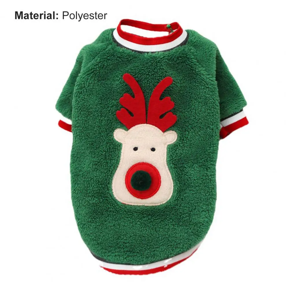 Puppy Christmas Coat Pet Dog Xmas Deer Face Costume Clothing Winter Dog Clothes Sweater Autumn Warm Chihuahua Teddy Supplies