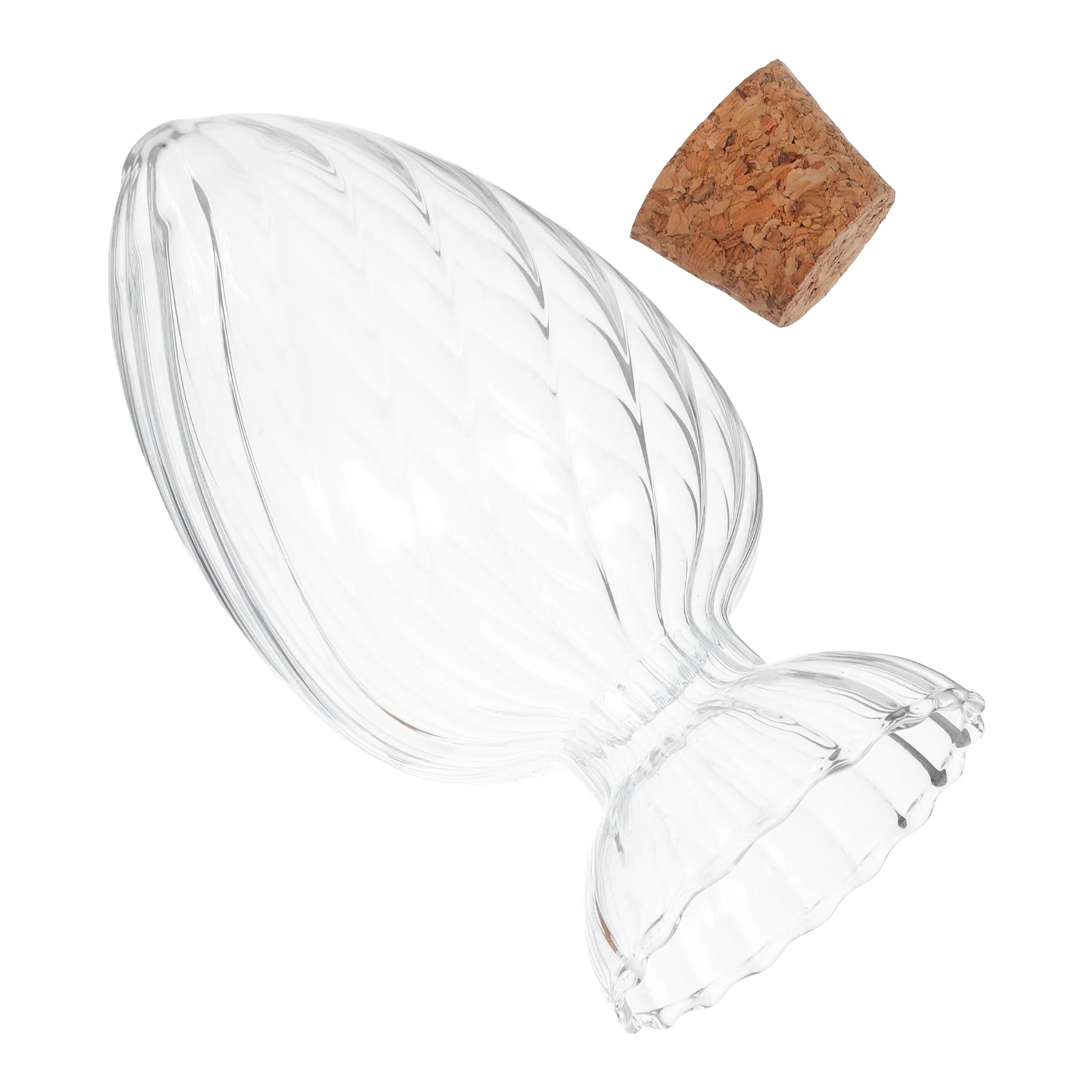 

Transparent Glass Match Jar with Cork Lid Stylish Clear Matchstick Storage Decorative Display for Living Room Kitchen Bathroom