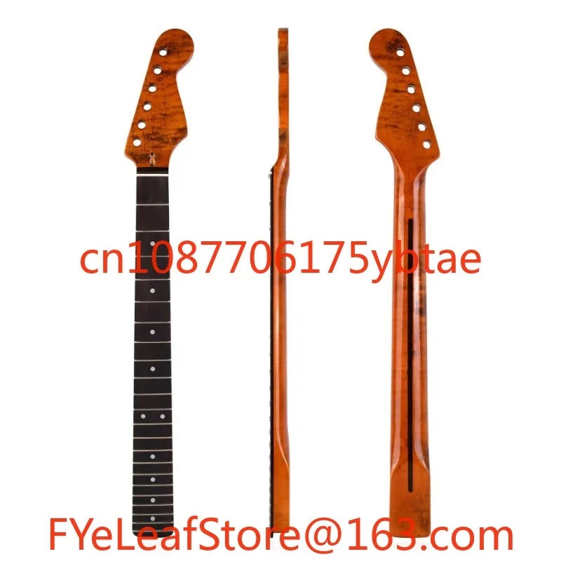 

[Paint Bright Light] 22 Pins Rosewood Fingerboard Guitar Handle Neck for ST Strat-Cow Bone Upper Pillow