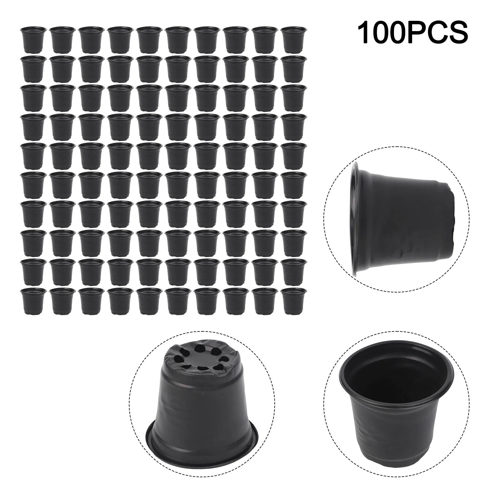 10*7*8.7cm Plastic Flower Pots Effective Drainage Pots For Plants Effective Drainage Design Lightweight Flexible Material