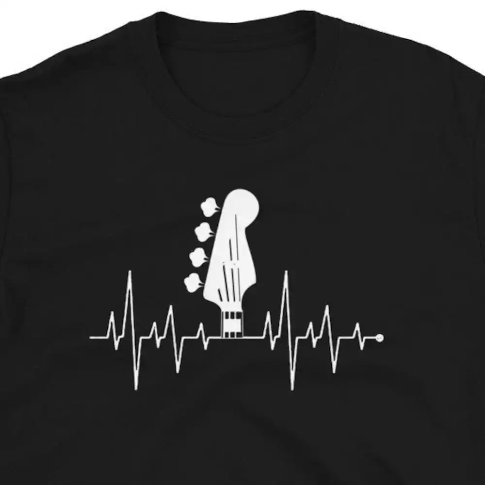 Heartbeat Bass Guitar Player T Shirt For Man Woman Teacher Bassist Guitarist