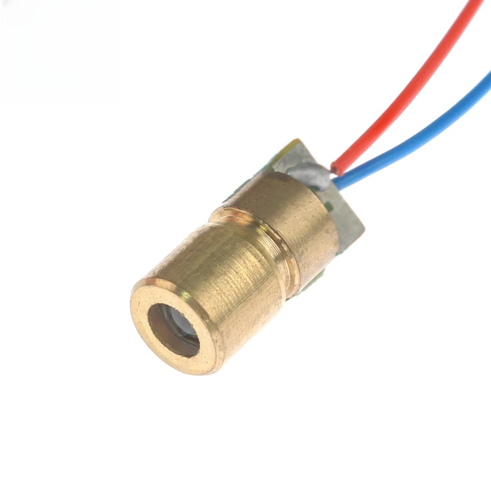 1-10pcs Laser Pointer Diode 650nm 5mW RED Dot Laser Diodes Module 5V Pointer Sight Copper Head Industrial Class
