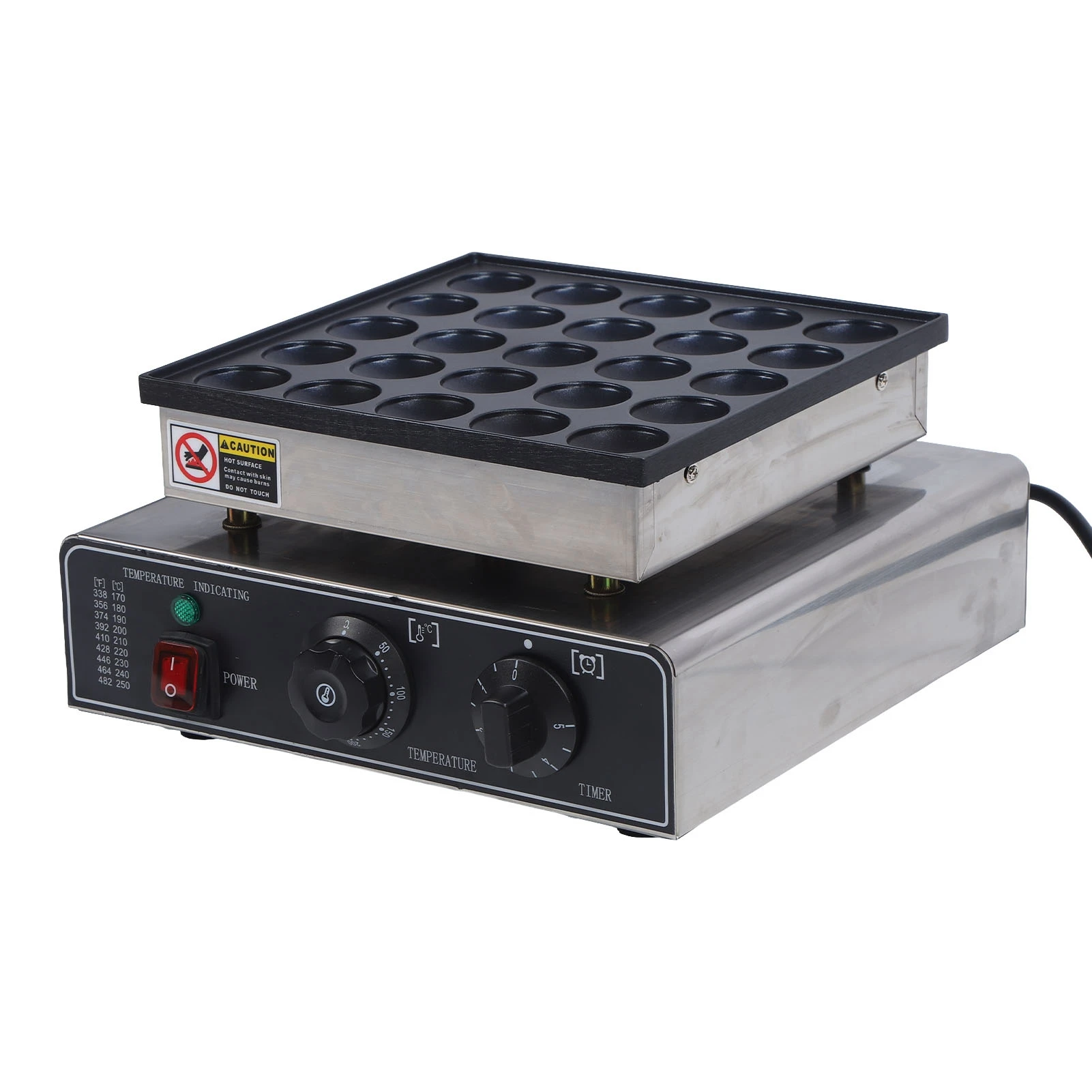 ワッフルメーカー 電気パンケーキ焼き器 950W ワッフル焼き器 ステンレス鋼 鉄製ワッフル型 キッチン調理器具 50-300 ℃