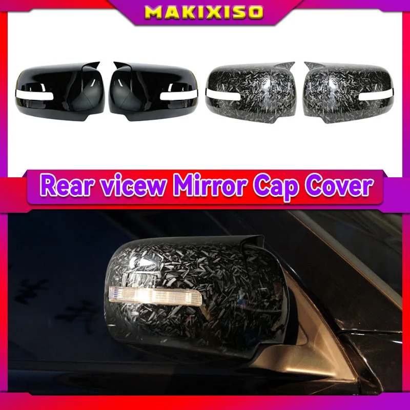 Glossy Black Car Side Rearview Mirror Decorate Cover Trim For Mitsu Pajero Sport 2009-2014 Exterior Accessories