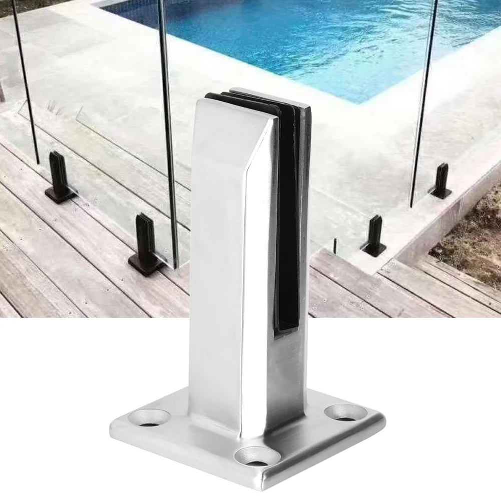 

Stainless Steel Floor Standing Stairs Balcony Pool Glass Spigots Balustrade Railing Clamp Swimming Pool Accessories