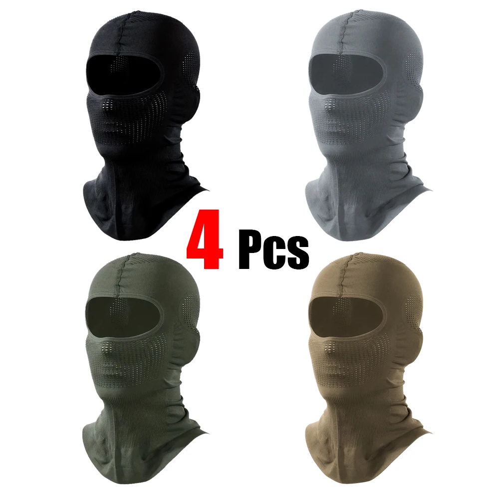 1 Stück/2 Stück/4 Stück Warme Atmungsaktive Sturmhaube Elastische Fahrrad-Vollgesichtsmaske Herren Fahrrad Ski Motorrad Helm Innenmütze Schal