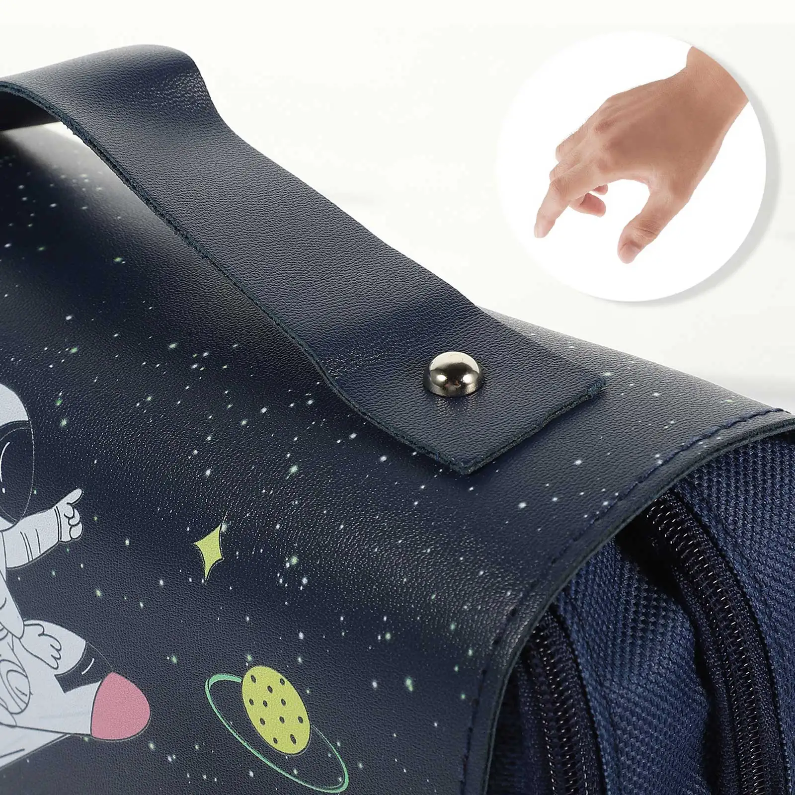 

PU Canvas Pencil Bag Large Capacity Students Stationery Case Pen Organizer Zipper Pouch Pencil Bag Pen Pouch