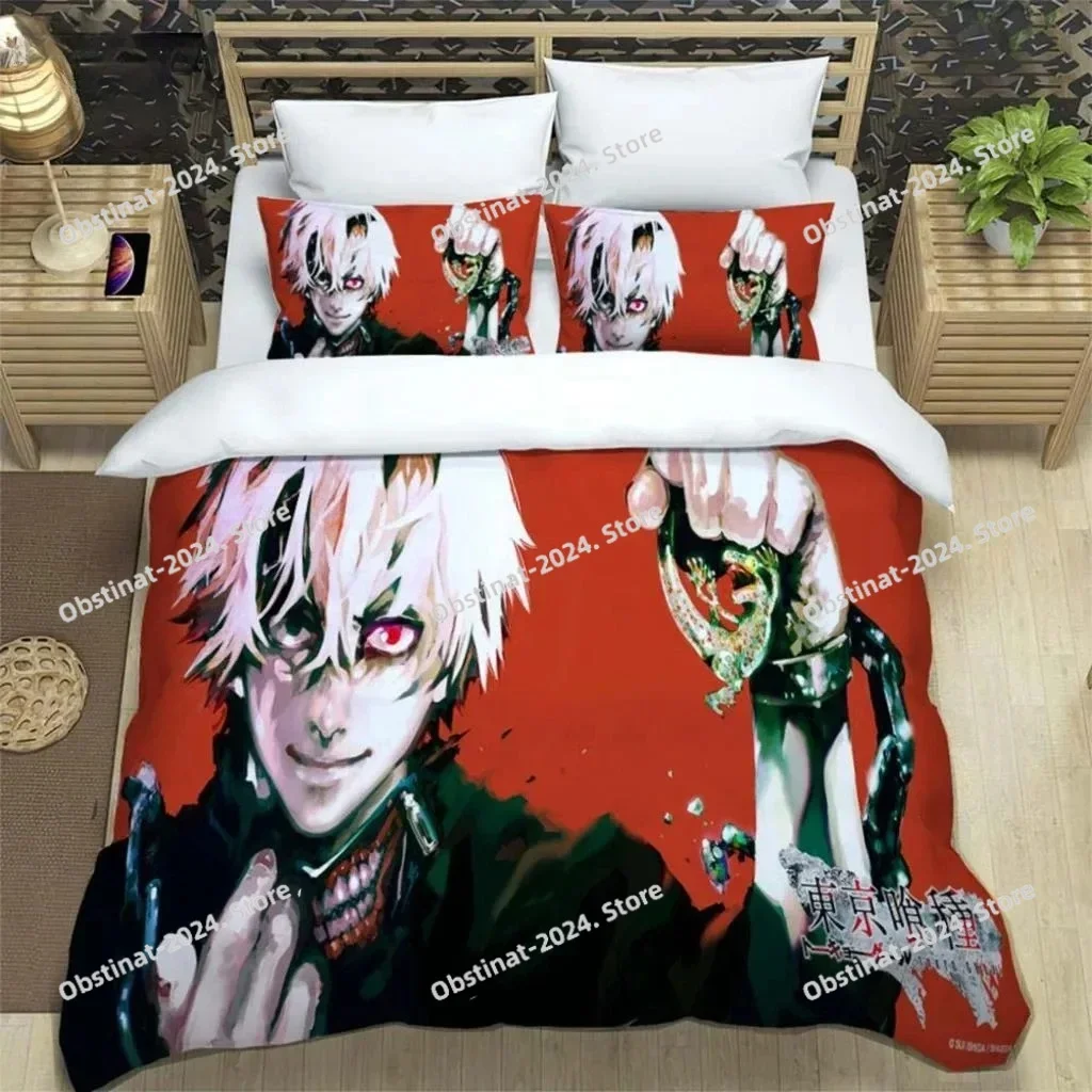 

Japanese Fashion Anime Digital Bedding Set Printed Bed Set With Pillowcase Bed Duvet Cover Single Double Queen Super King Size
