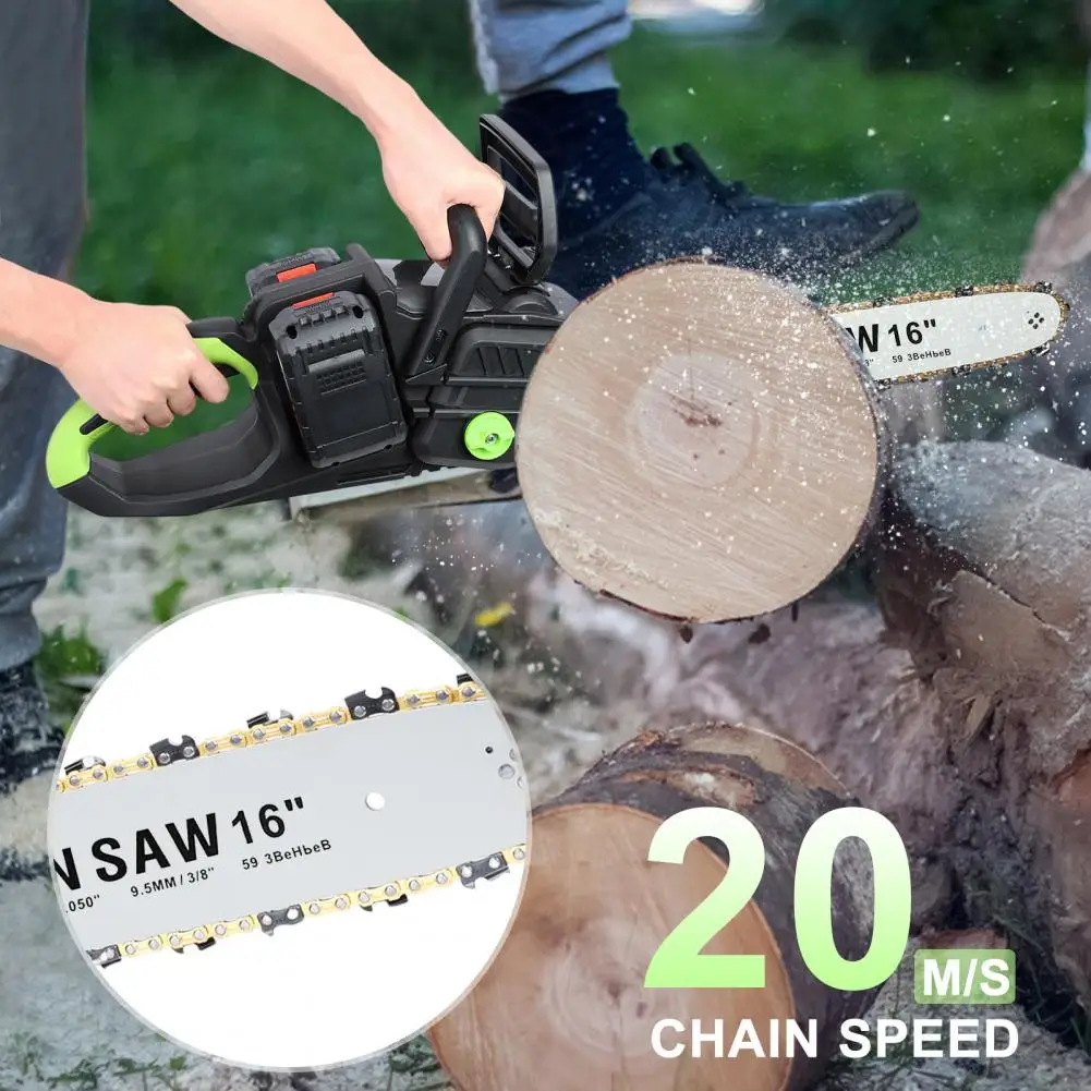 

16 Inch Cordless Chainsaw, Brushless Motor Electric Chainsaw, Portable Chainsaw Rechargeable Cordless Graden Pruning Tools