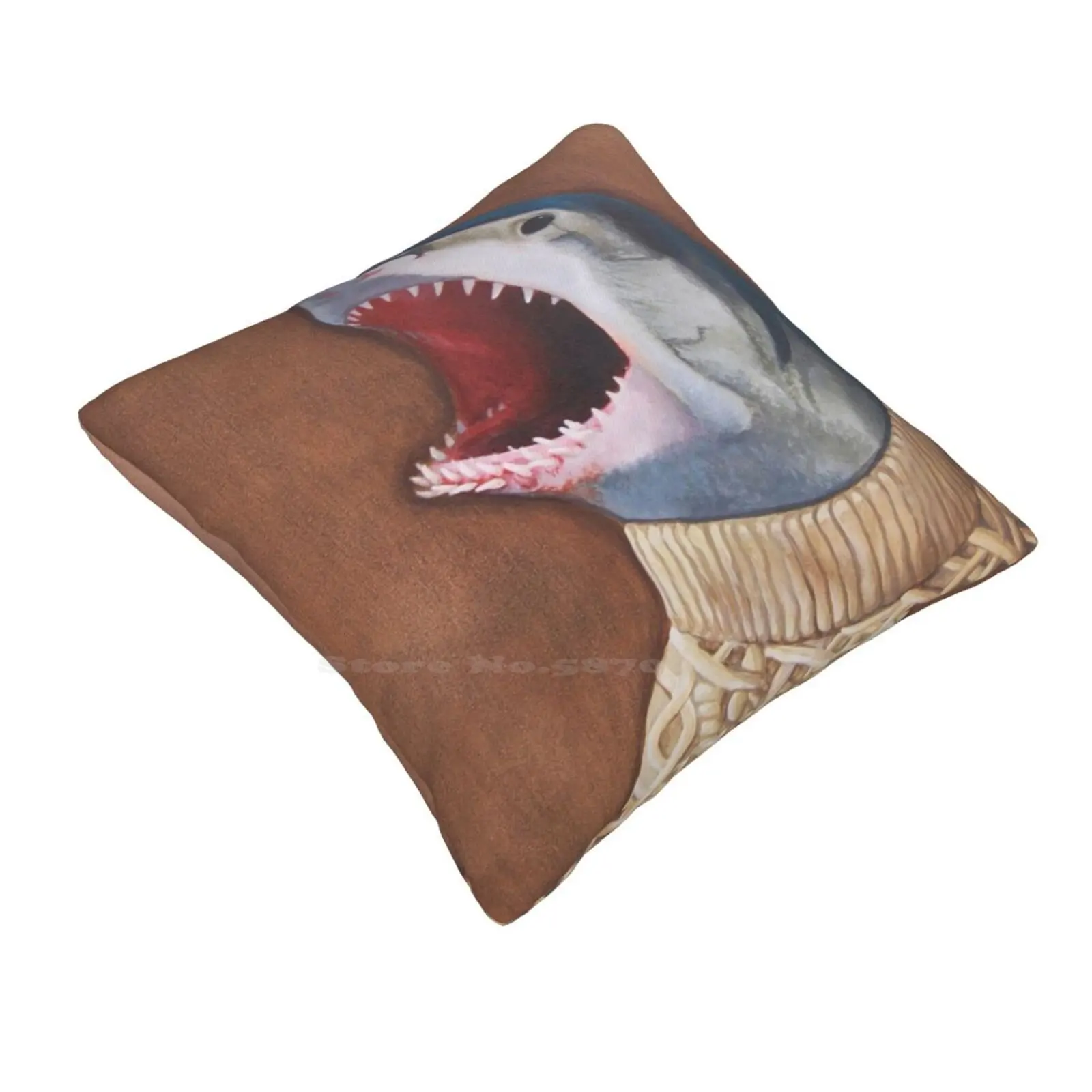 Shark In A Sweater Home Sofa Car Cushion Cover Pillowcase Sharks Fisherman Sea Marine Teeth Fangs Sweater Anthropomorphic