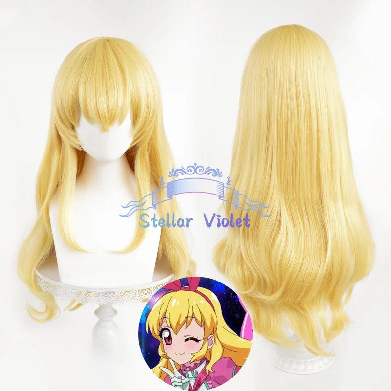 

Аниме Айкацу! Hoshimiya Ichigo Косплей Парик Блондинка длиной 80 см Термостойкие синтетические волосы Хэллоуин Аниме Парики для вечеринок + Кепка для парика