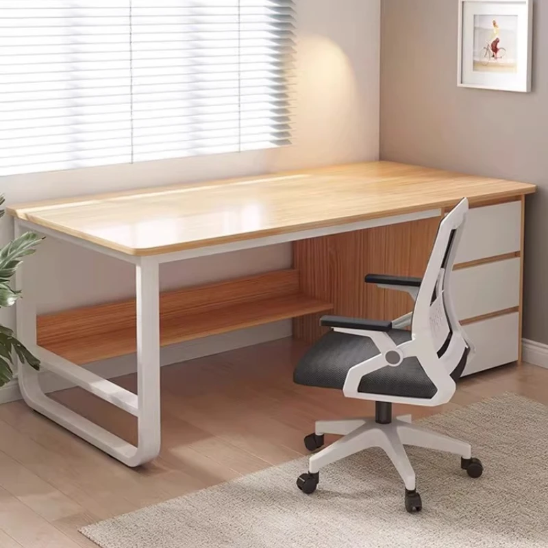 

Компьютерный стол для дома, простой, для спальни, рабочая станция с выдвижным ящиком, студенческий учебный стол, дизайнерский письменный стол, офисная мебель