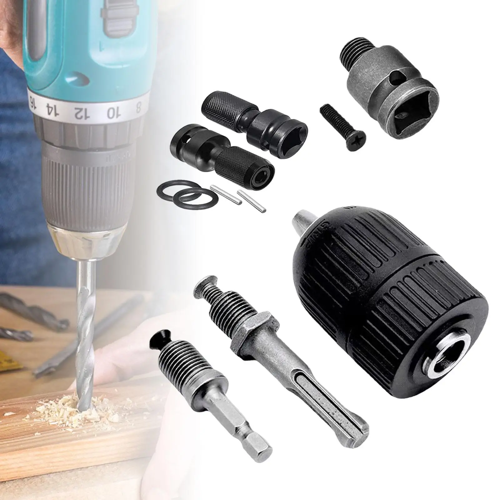 10 Uds 1/2-20 UNF montaje 1/4 pulgadas vástago hexagonal adaptador de mandril de taladro cambio rápido adaptador de mandril convertidor taladro