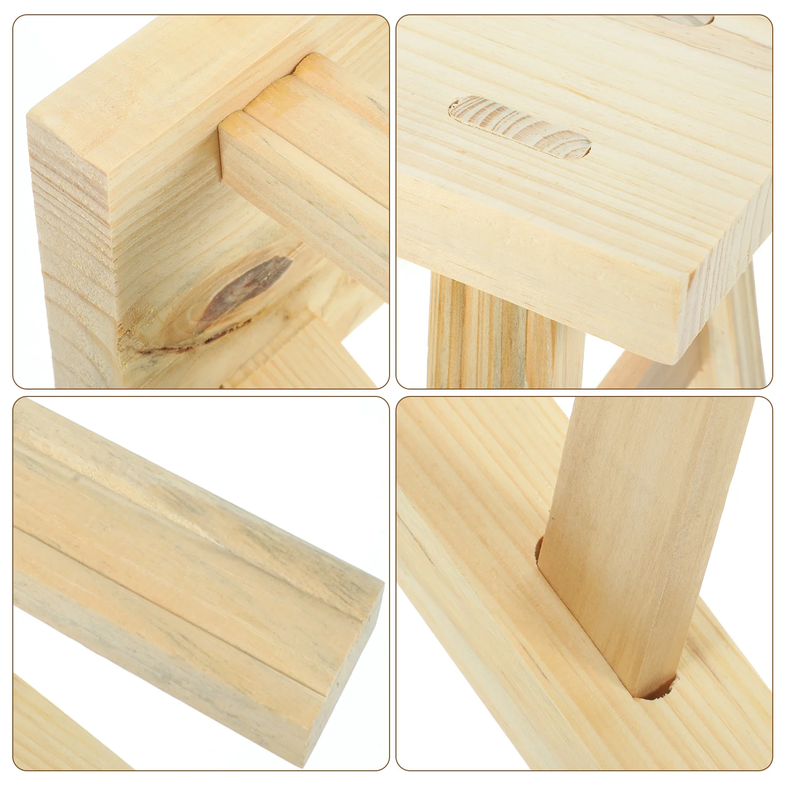 

Small Wood Stool Practical Solid Wood Step Stool Comfortable Footrest for Living Room Office Household Use Small Footstool