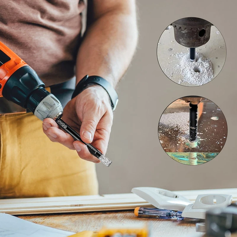 T61C_6 قطعة مثقاب الماس بلاط البورسلين مثقاب 6 مم 8 مم 10 مم 12 مم