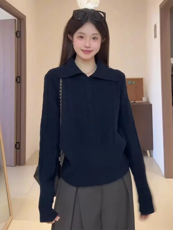 Pull tricoté Chic pour femme, Long, Sve, coupe cintrée, couche de Base, tricot doux, Design torsadé, décontracté, hiver