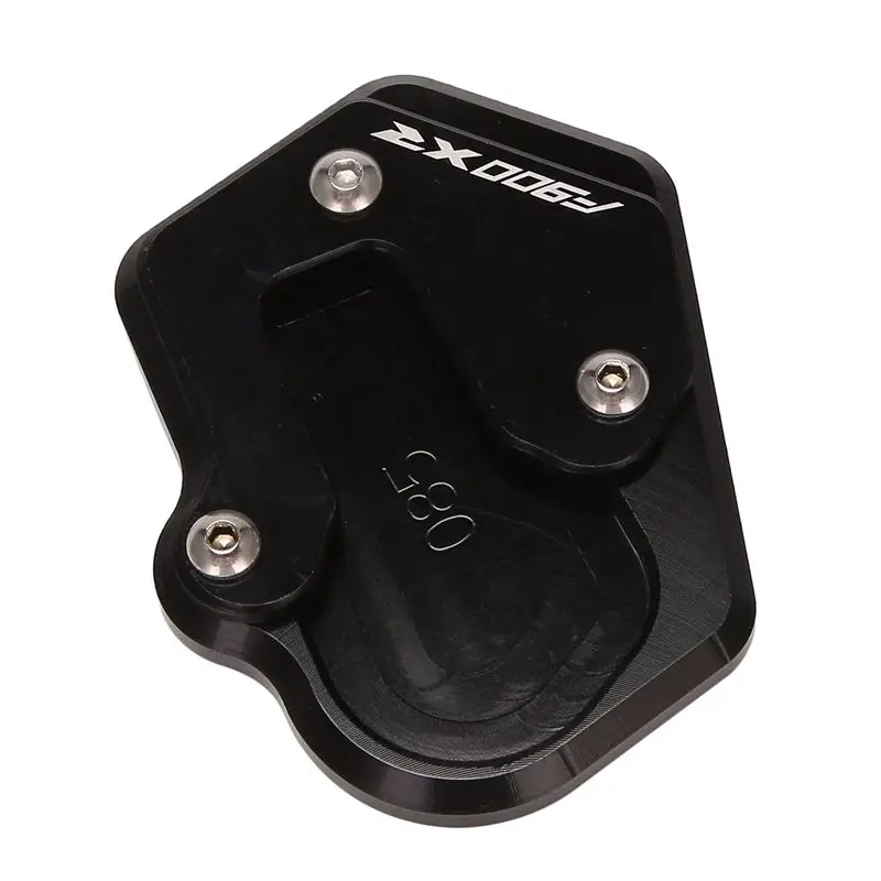 2X Motorbike Kickstand Foot Side Stand Extension Pad Support Plate For F900XR F900 XR F 900XR 2020(Black)