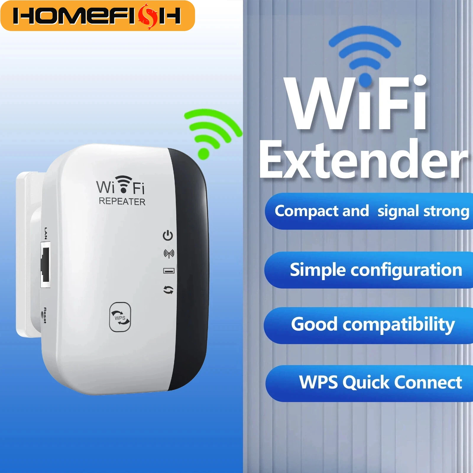 

HOMEFISH 300Mbps WIFI Repeater Remote Wifi Extender WiFi Amplifier 802.11N WiFi Booster Repetidor Amplifier Wi Fi Reapeter