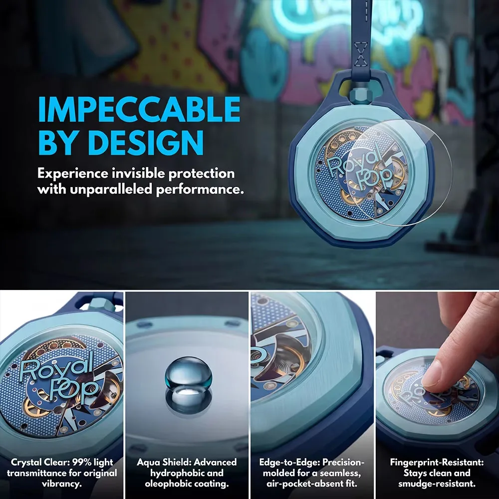 Tempered Glass Film for Swatch X AP Royal Pop Pocket Watch Glass Screen Protector Bumper Royal Pop Scratch-proof Protective Case