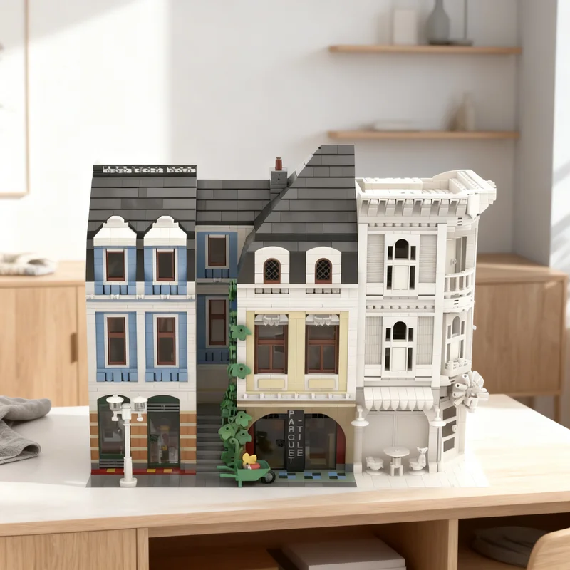 

3492pcs MOC Parquet Dealer Coffee Corner Modular Streetscape Model Building Blocks DIY Gift Creative Collectible Display Decor