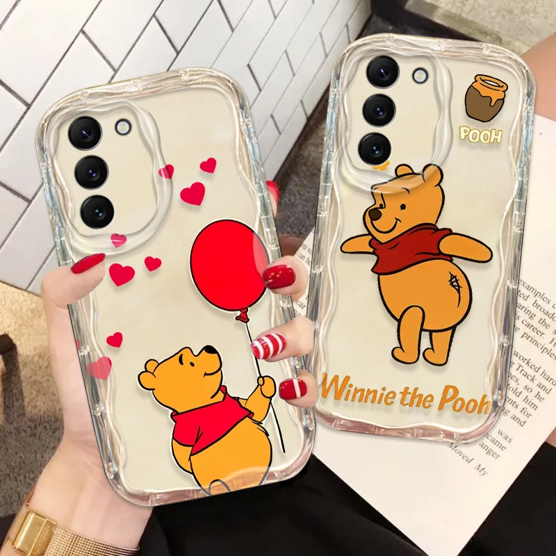 Pooh Bear Cute For Samsung S24 S23 S21 S20 Ultra Plus FE A73 A72 A71 A51 A05S A05 5G Wave Oil Funda Phone Case