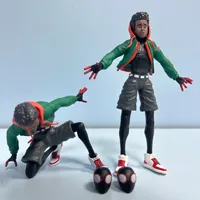 Marvel's Parallel Universe Miles Spider Man 10cm Super Double Headed Handmade Toy Thousand Value Practice Doll Model Gift