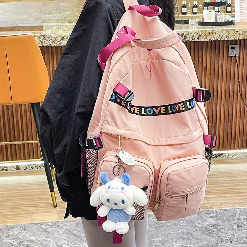 Plush Keychain 12.5cm/4.92in Melody Cinnamoroll Kawaii Cartoon Pendant Cute Keyring Collectible Valentines Gift Decorative Dolls