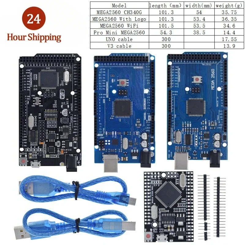 Mega2560 ATMEGA16U2 / Pro Mini MEGA 2560 Mega+WiFi R3 ATmega2560 Chip CH340G For Arduino UNO R3 Development Board WeMos ESP8266