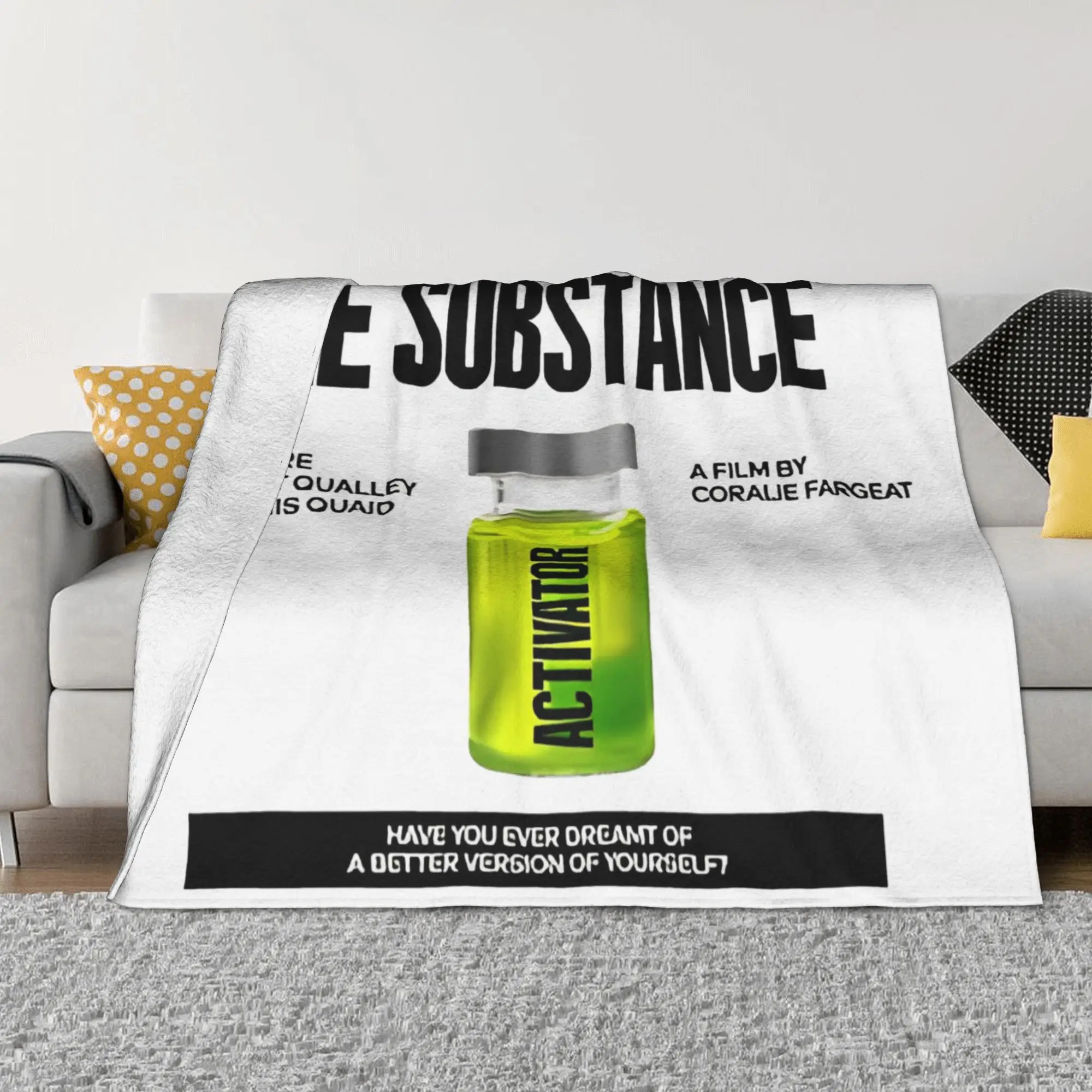 Substance Movie Fan Poster Blanket  Plush Awesome Warm Throw Blankets for Home Autumn/Winter