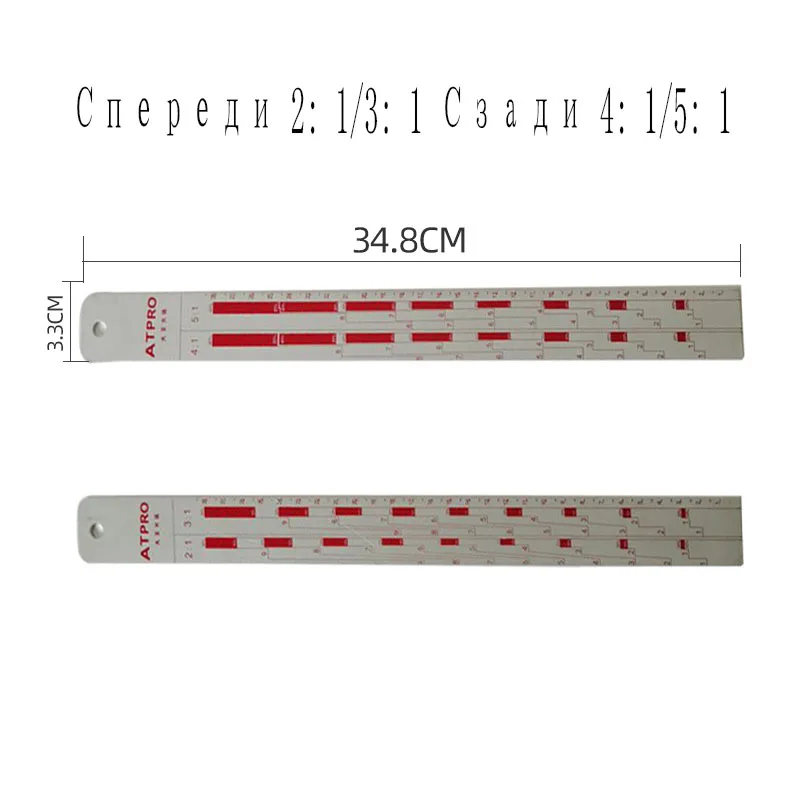 Automotive Paint Mixing Ruler Scale Ruler Paint Mixing Sheet Metal Spray Paint Scale 2:1 and 3:1 Corrosion Resistance